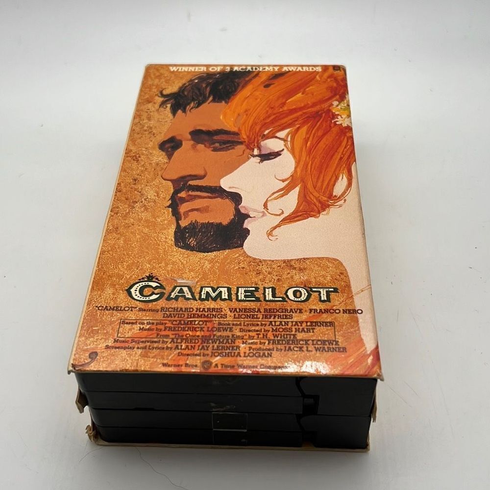 Camelot (VHS, 1992) Richard Harris, Vanessa Redgrave‎ New and 2 Tape Set